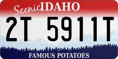 ID license plate 2T5911T