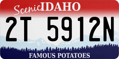 ID license plate 2T5912N