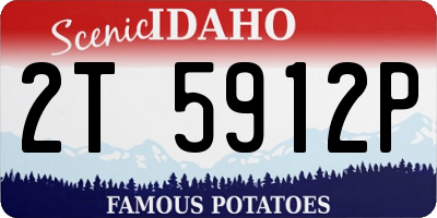 ID license plate 2T5912P