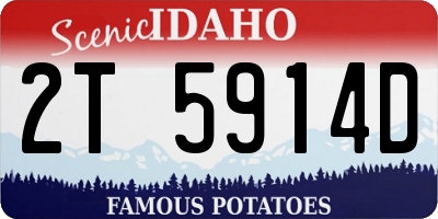 ID license plate 2T5914D