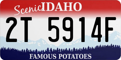 ID license plate 2T5914F