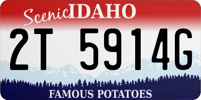 ID license plate 2T5914G