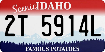 ID license plate 2T5914L