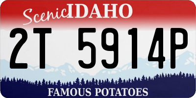 ID license plate 2T5914P