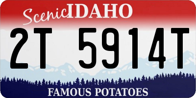 ID license plate 2T5914T