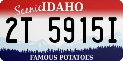 ID license plate 2T5915I