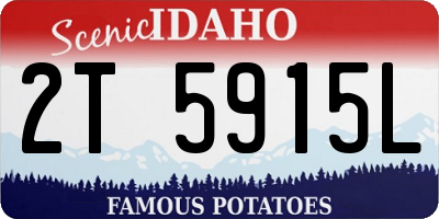 ID license plate 2T5915L