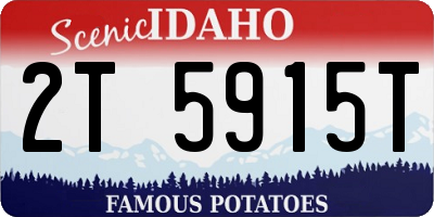ID license plate 2T5915T