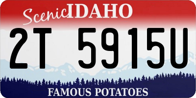 ID license plate 2T5915U