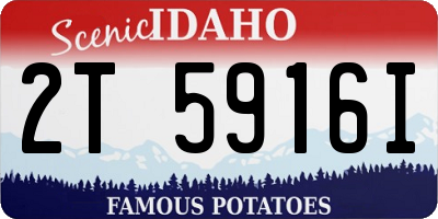 ID license plate 2T5916I