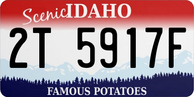 ID license plate 2T5917F