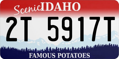 ID license plate 2T5917T