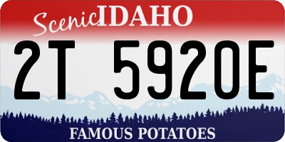 ID license plate 2T5920E