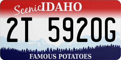 ID license plate 2T5920G