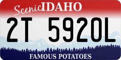 ID license plate 2T5920L