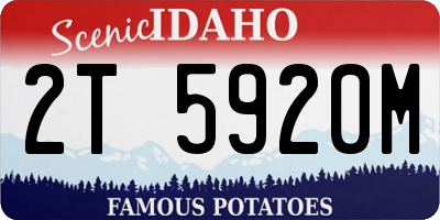 ID license plate 2T5920M