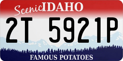 ID license plate 2T5921P