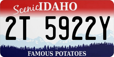 ID license plate 2T5922Y