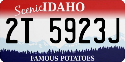 ID license plate 2T5923J