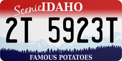 ID license plate 2T5923T