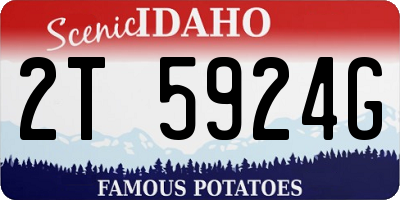 ID license plate 2T5924G