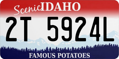 ID license plate 2T5924L
