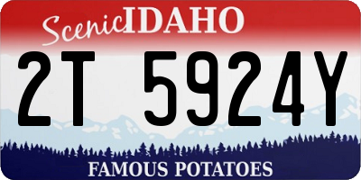 ID license plate 2T5924Y