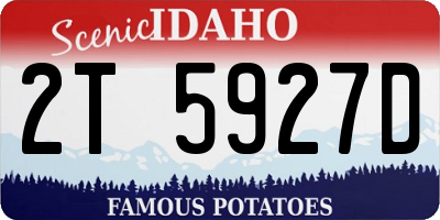 ID license plate 2T5927D