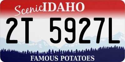 ID license plate 2T5927L