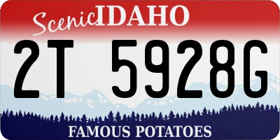ID license plate 2T5928G