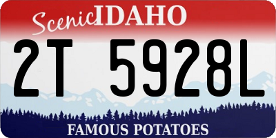 ID license plate 2T5928L
