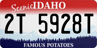 ID license plate 2T5928T
