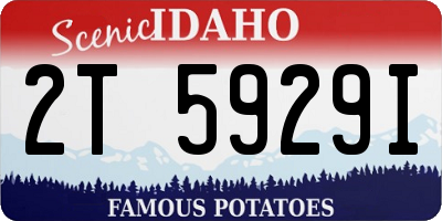ID license plate 2T5929I
