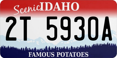 ID license plate 2T5930A
