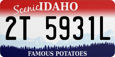 ID license plate 2T5931L