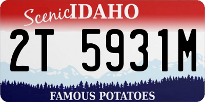 ID license plate 2T5931M