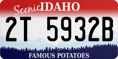 ID license plate 2T5932B