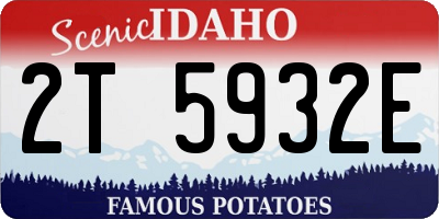 ID license plate 2T5932E