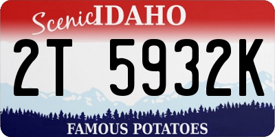 ID license plate 2T5932K