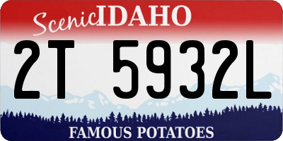 ID license plate 2T5932L