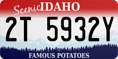ID license plate 2T5932Y