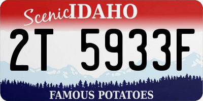 ID license plate 2T5933F