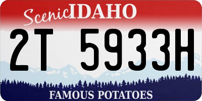 ID license plate 2T5933H