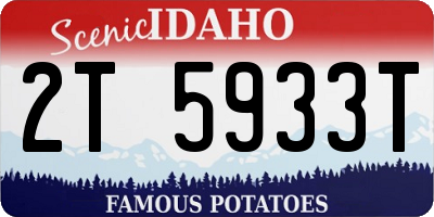ID license plate 2T5933T