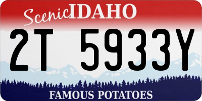 ID license plate 2T5933Y