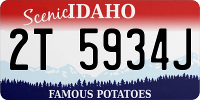 ID license plate 2T5934J