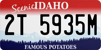 ID license plate 2T5935M