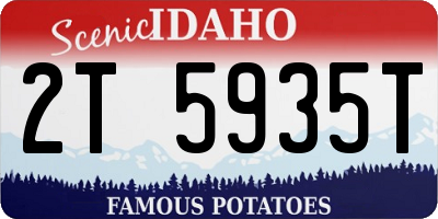ID license plate 2T5935T