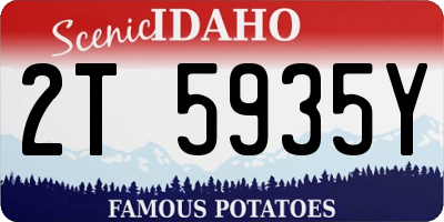 ID license plate 2T5935Y
