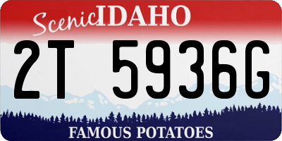 ID license plate 2T5936G